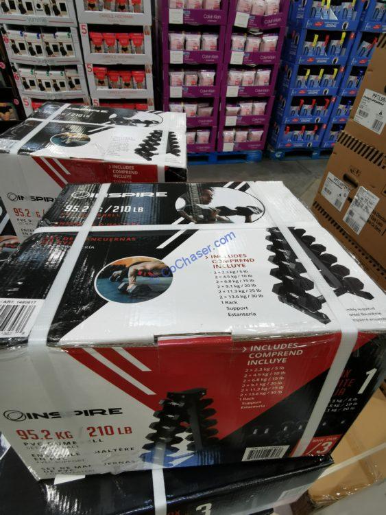 Costco1480617InspireFitnessPVCHex210lbDumbbellSet6 CostcoChaser