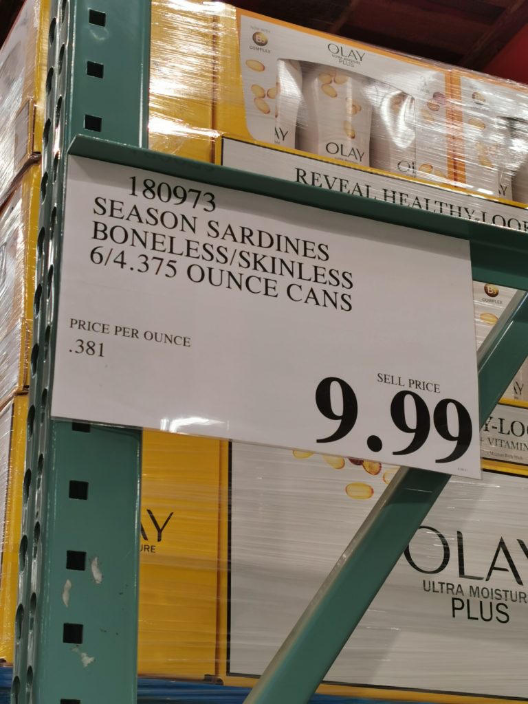 Season Sardines Boneless/Skinless 6/4.375 Ounce Cans CostcoChaser