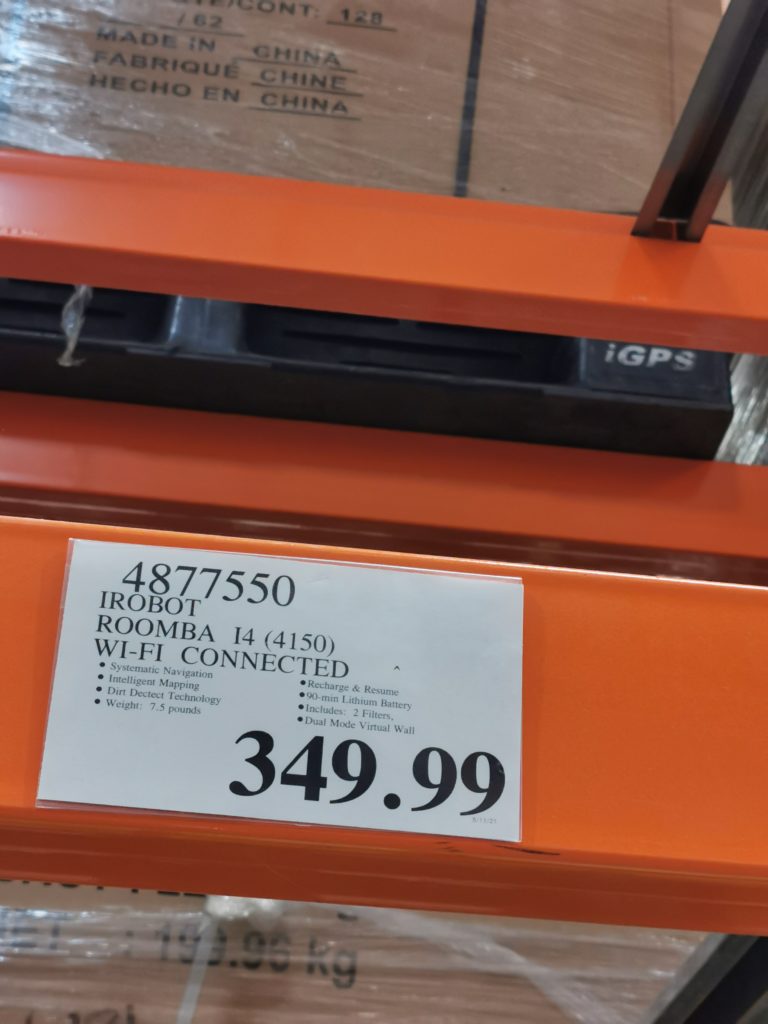 Costco4877550 iRobotRoomba i4WiFiConnectedRobotVacuumtag