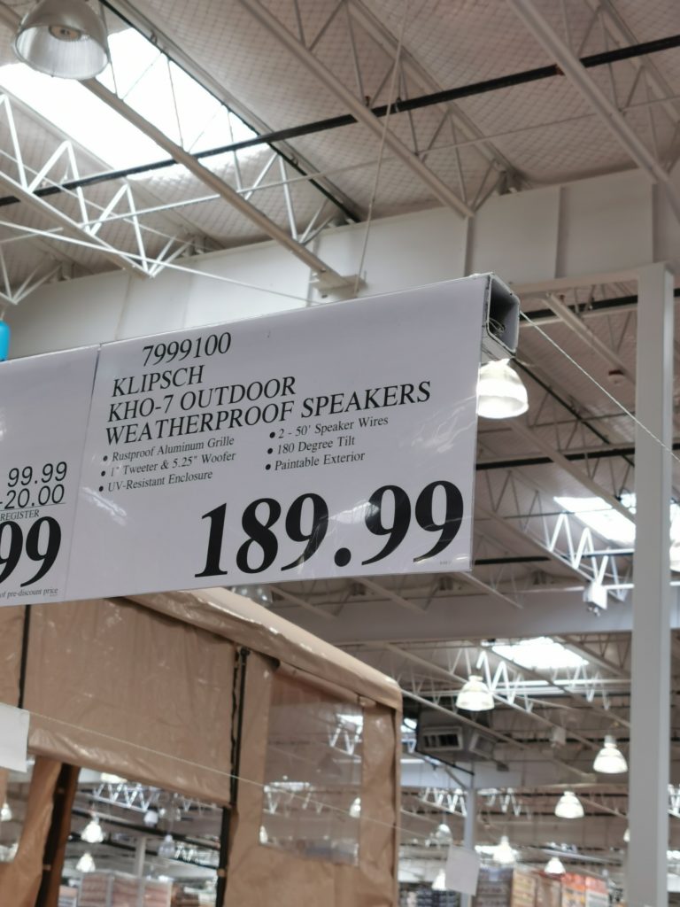 Costco7999100KlipschKHO7OutdoorWeatherproofSpeakerstag