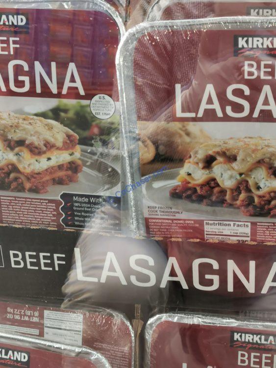 Kirkland Signature Beef Lasagna, 6 lbs Tray CostcoChaser