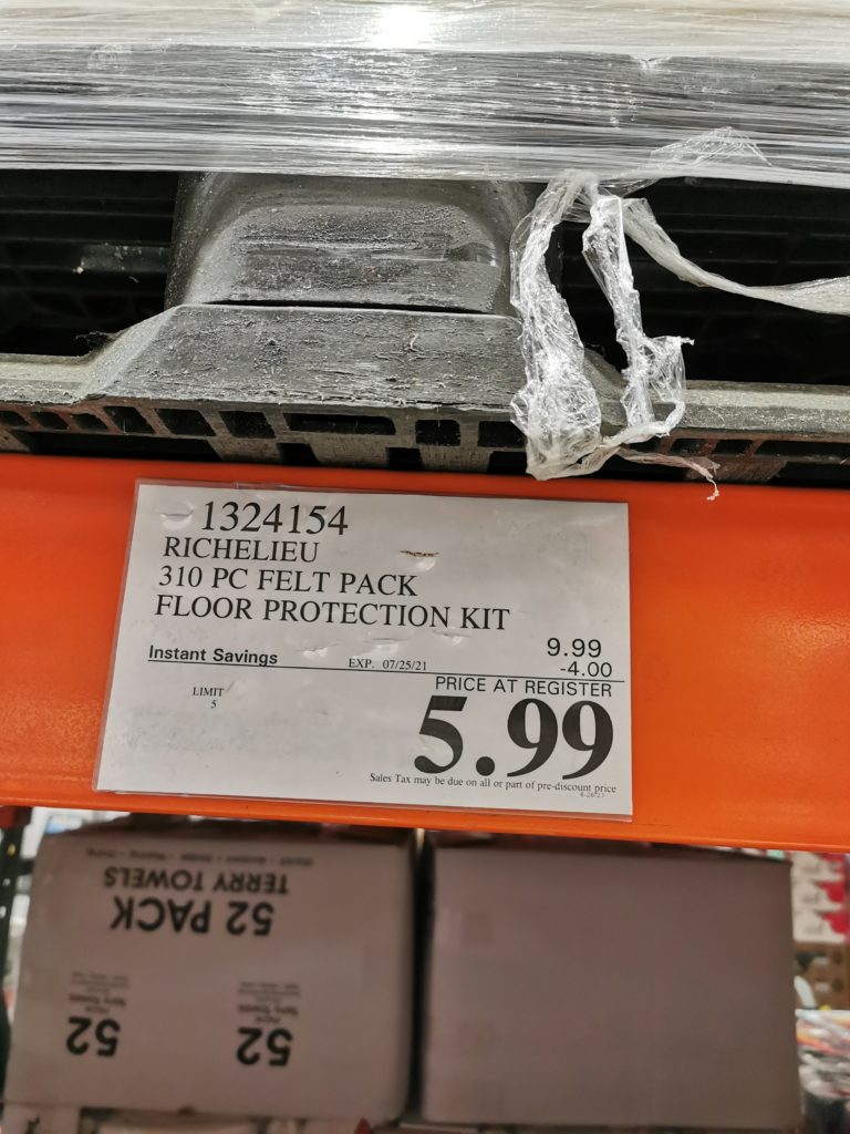 Richelieu Felt Surface Savers Household Kits 310 PCS CostcoChaser