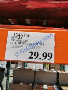 Costco-1346156-Dewalt ¼-and 38-34PC-Drive-Socket-Set-tag