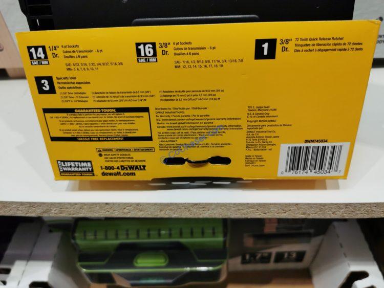 Costco1346156Dewalt ¼and 3834PCDriveSocketSet4 CostcoChaser