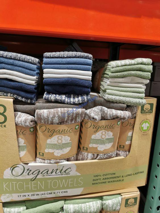 Town & Country Organic Kitchen Towels 8PK 17” x 28”