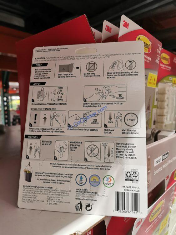 3M Command Hanging Hooks or Strips, 3pack CostcoChaser