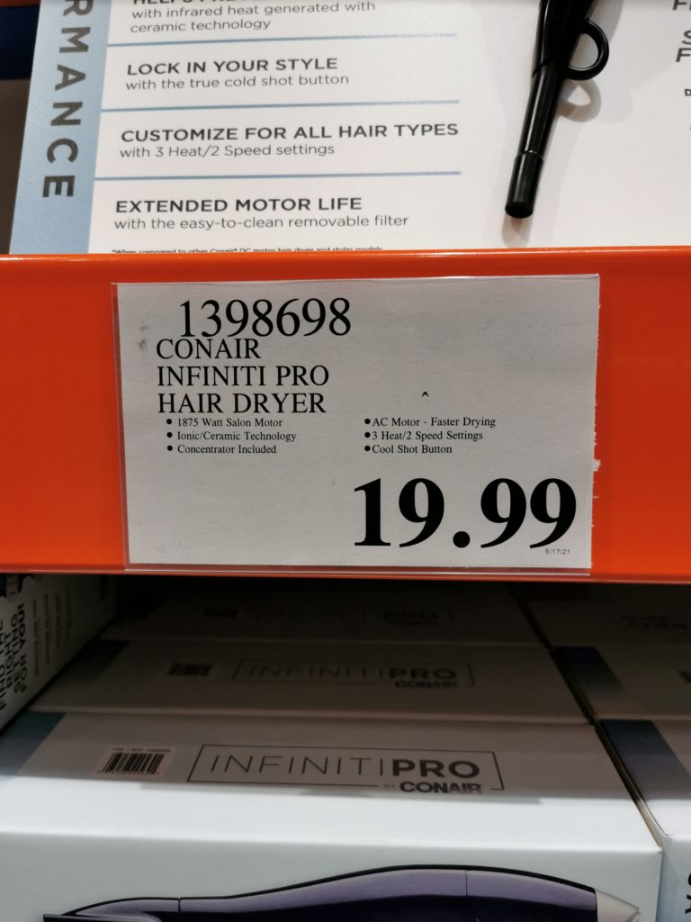 Costco1398698ConairInfinitiPROHairDryertag CostcoChaser