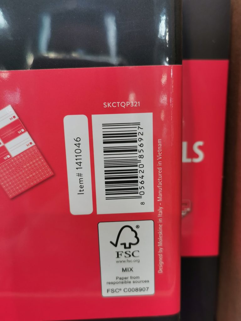 Costco1411046MoleskineCahierNotebookJournalbar CostcoChaser