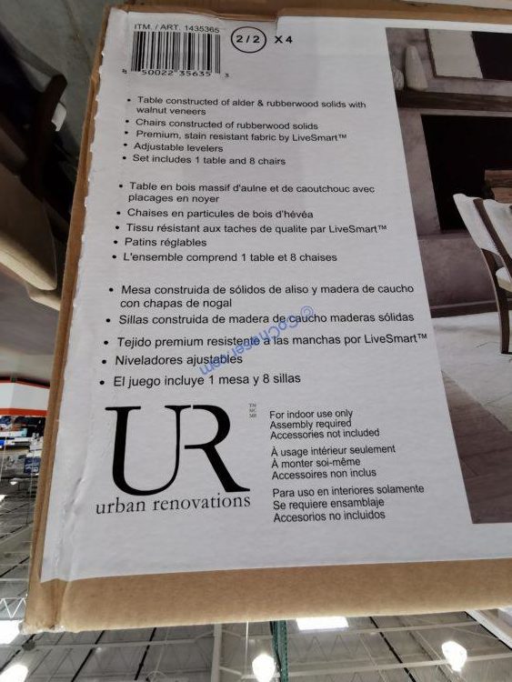 Urban Renovations Ellery Park 9piece Dining Set CostcoChaser