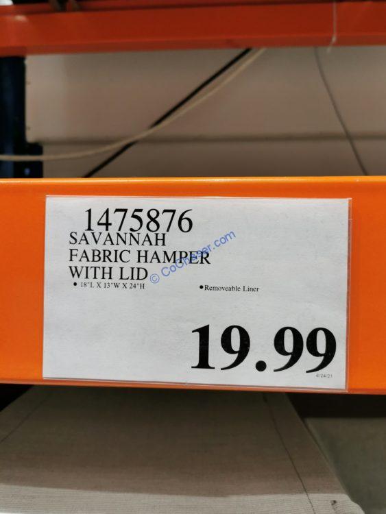 Costco1475876SavannahFabricHamperwithLIDtag CostcoChaser
