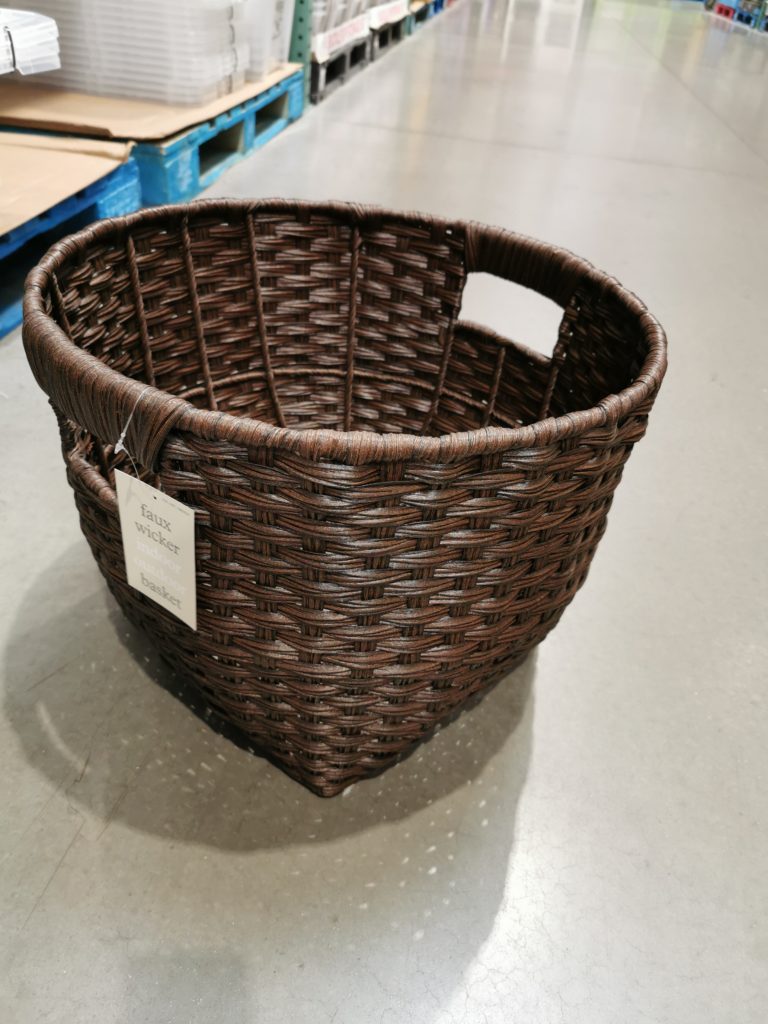 Faux Wicker Basket with Handles CostcoChaser
