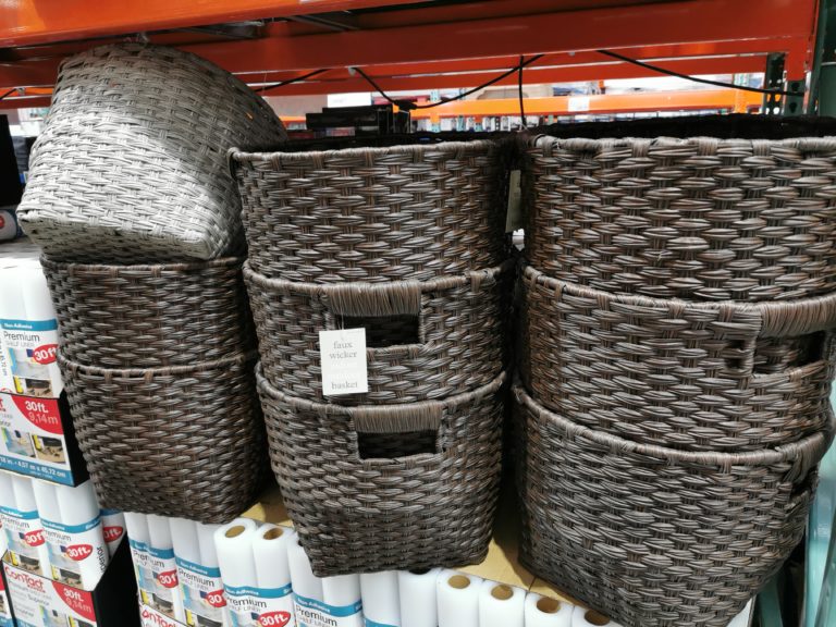 Costco1485954FauxWickerBasketwithHandlesall CostcoChaser
