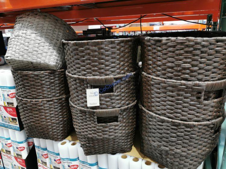 Faux Wicker Basket with Handles CostcoChaser