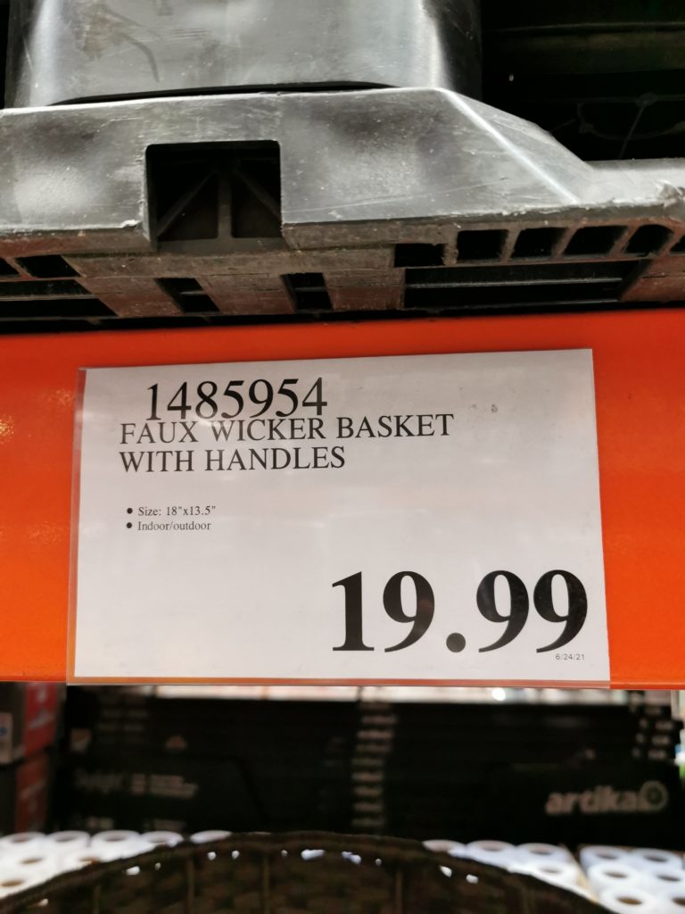 Costco1485954FauxWickerBasketwithHandlestag CostcoChaser