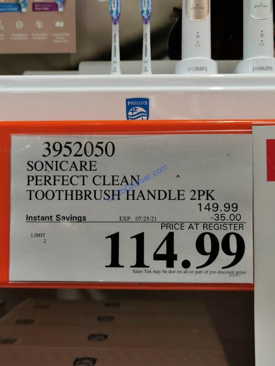 Costco3952050PhilipsSonicarePerfectCleanRechargeableToothbrush