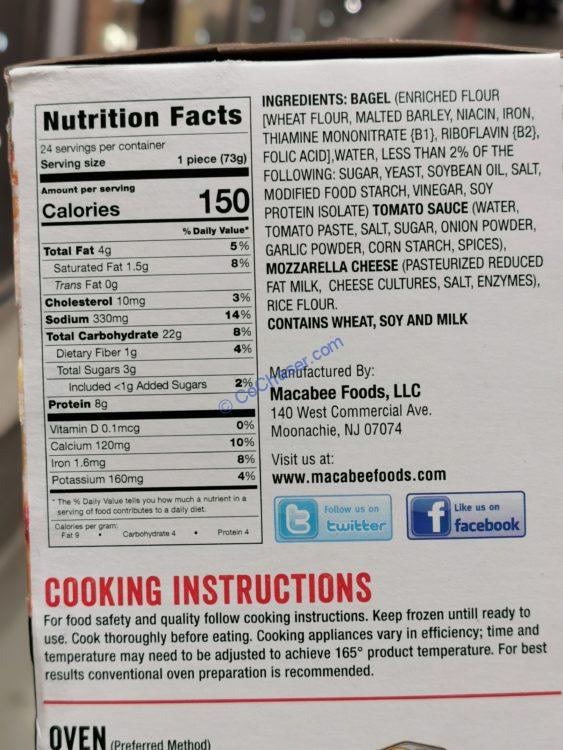 Macabees Kosher Pizza Bagels 24 Count Box CostcoChaser