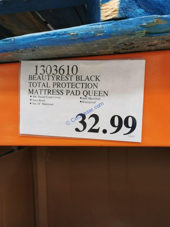 Costco13036111303610BeautyrestBlackTotalProtectionMattressPad