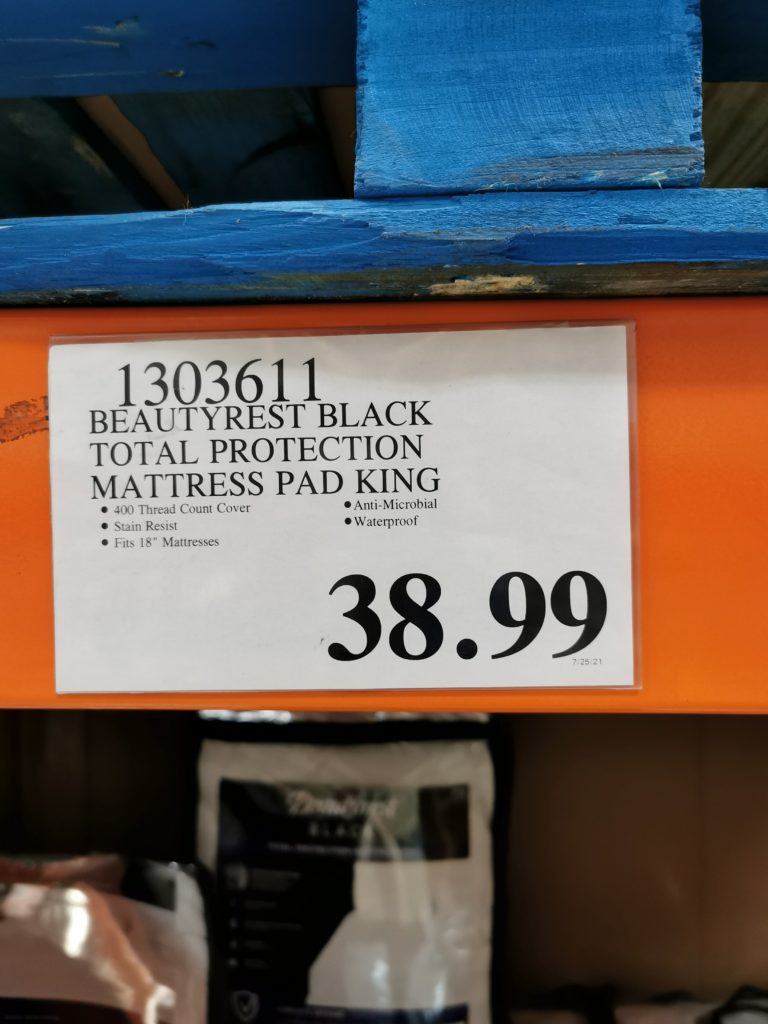 Costco13036111303610BeautyrestBlackTotalProtectionMattressPad