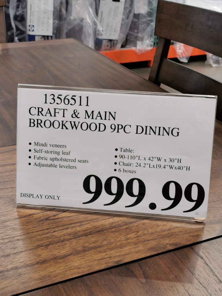 Costco1356511CraftMainBrookwood9pieceDiningSettag CostcoChaser