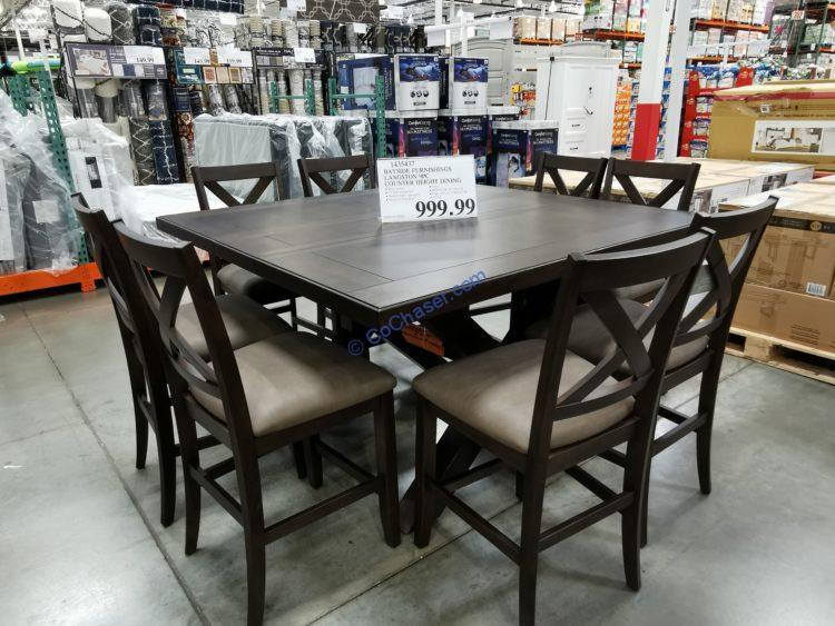 Bayside Furnishings Langston 9PC Counter Height Dining Set