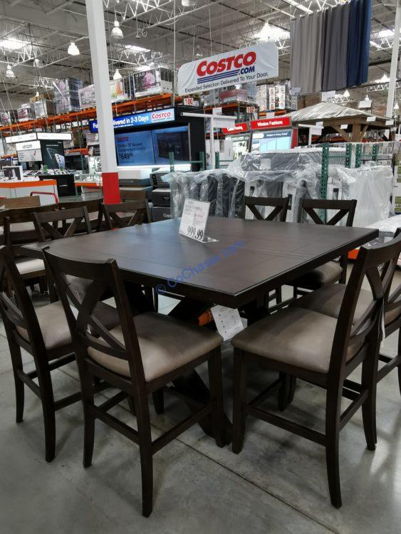 Bayside Furnishings Langston 9PC Counter Height Dining Set CostcoChaser