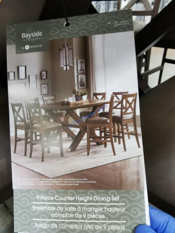 Bayside Furnishings Langston 9PC Counter Height Dining Set CostcoChaser