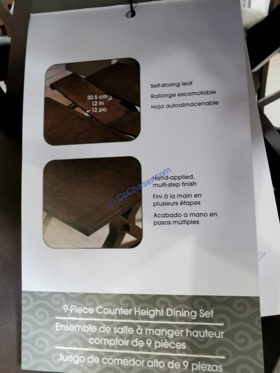 Bayside Furnishings Langston 9PC Counter Height Dining Set CostcoChaser