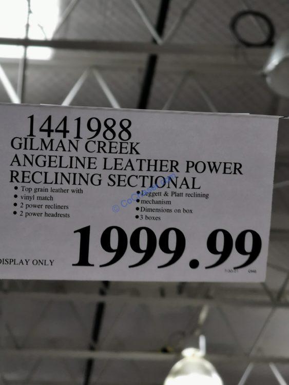 Gulman Creek Angeline Leather Power Reclining Sectional CostcoChaser