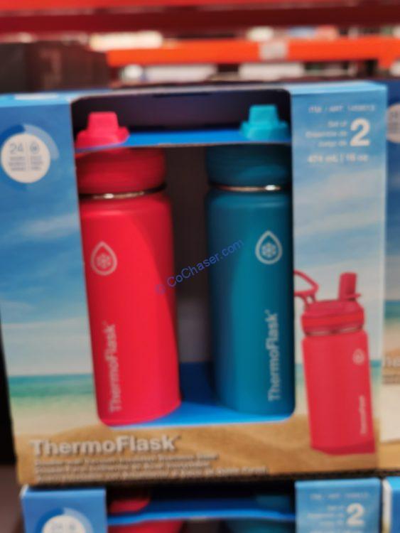 Thermoflask Stainless Steel 16 oz Water Bottle 2PK