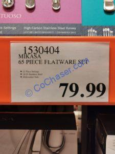 Costco-1530404-Mikasa-65 Piece-Flatware-Set-tag