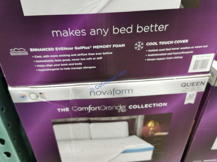 Novaform Comfortgrande Mattress Topper, King or Queen CostcoChaser
