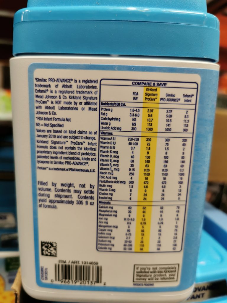 Costco1314659KirklandSignatureProCareNonGMOInfantFormula3