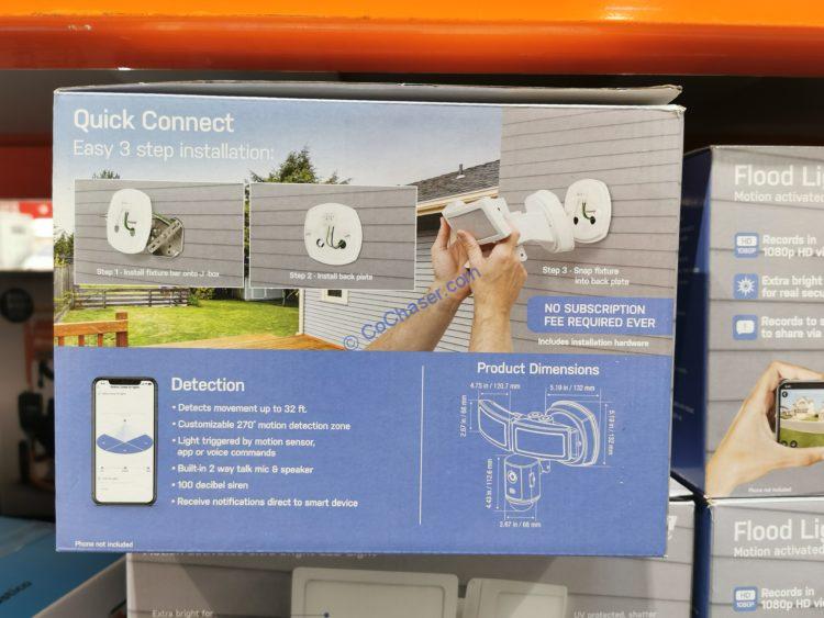 Feit Electric Floodlight Camera with Motion Sensor, Model SEC3000/CAM