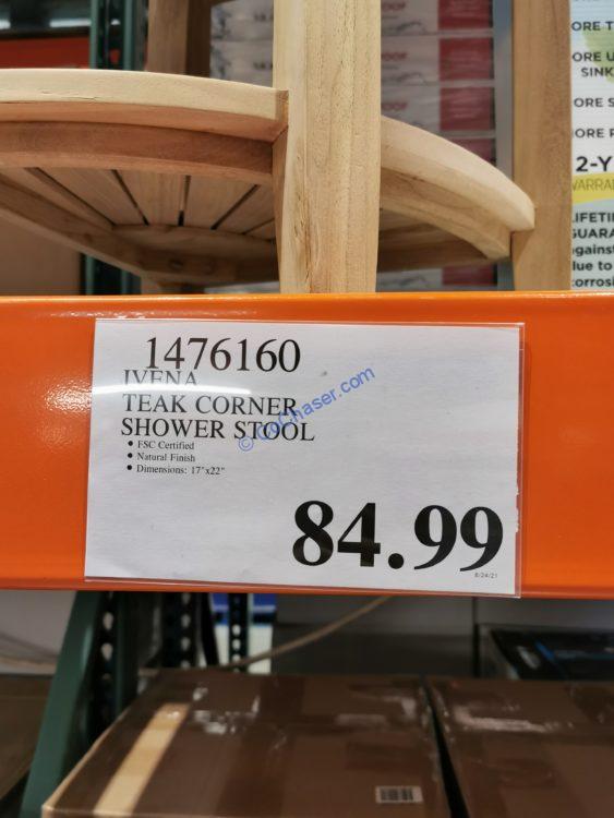 Costco1476160IvenaGastonTeakCornerShowerStooltag CostcoChaser