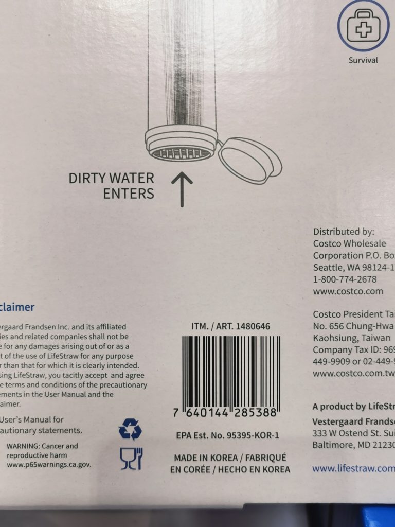 Costco1480646LifestrawPersonalWaterFilterbar CostcoChaser