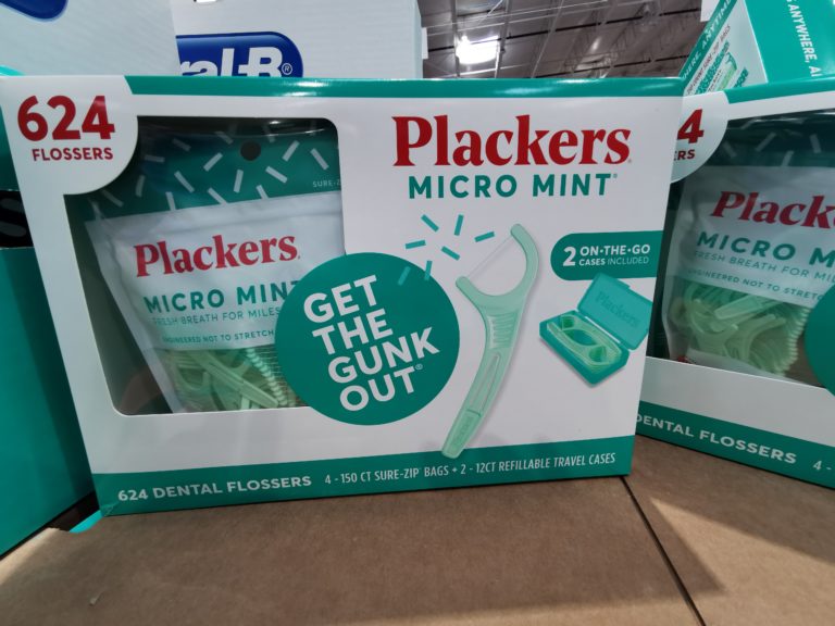 Plackers Micro Mint Dental Flossers, 624 count, + 2 OntheGo Cases