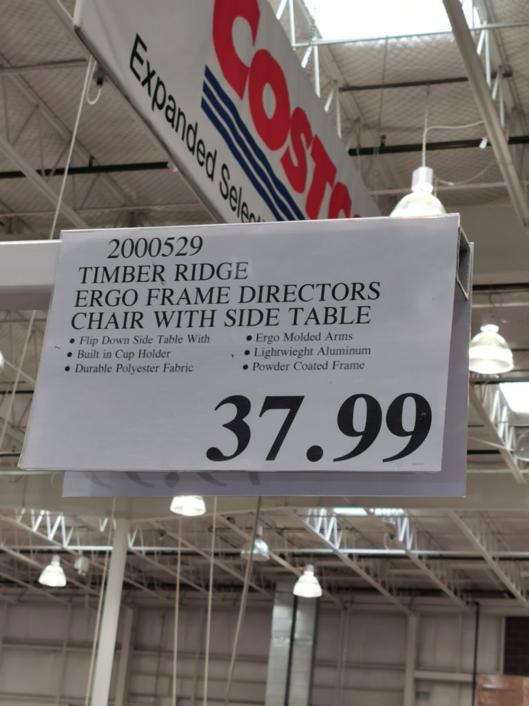 Costco2000529TimberRidgeERGOFrameDirectorChairtag CostcoChaser