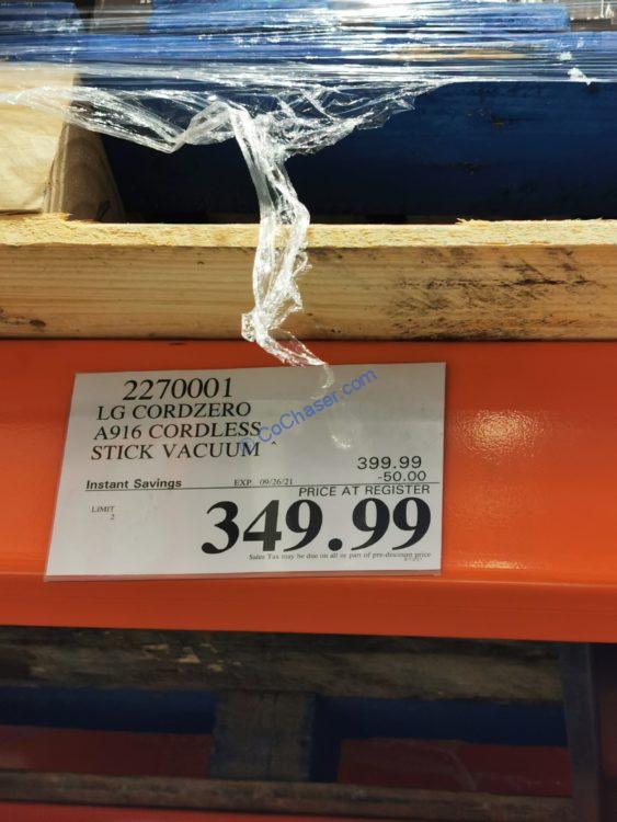 Costco2270001LGCordZeroA916CordlessStickVacuumtag CostcoChaser