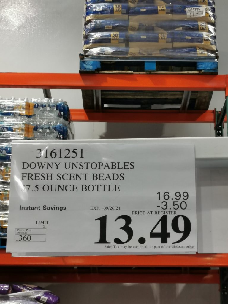 Costco3161251DownyUnstopablesFreshScentBeadstag CostcoChaser