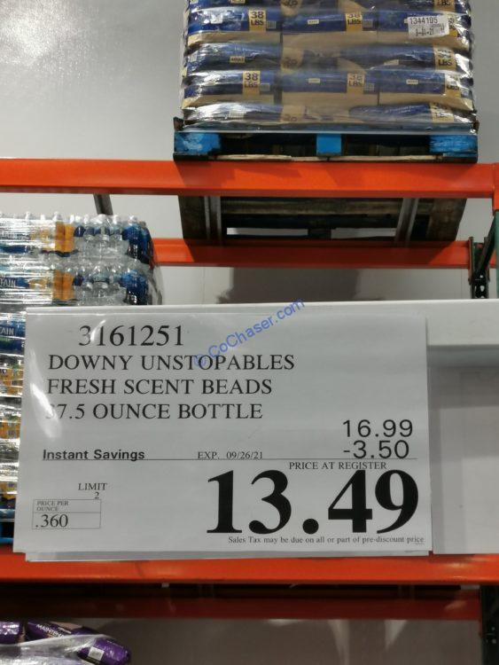 Costco3161251DownyUnstopablesFreshScentBeadstag CostcoChaser