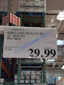 Costco-1501511-Kirkland-Signature-42-Round-Pet-Bed-tag