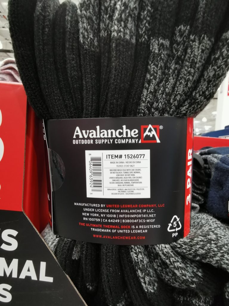 Costco1526077AvalancheMensUltimateThermalSock4 CostcoChaser