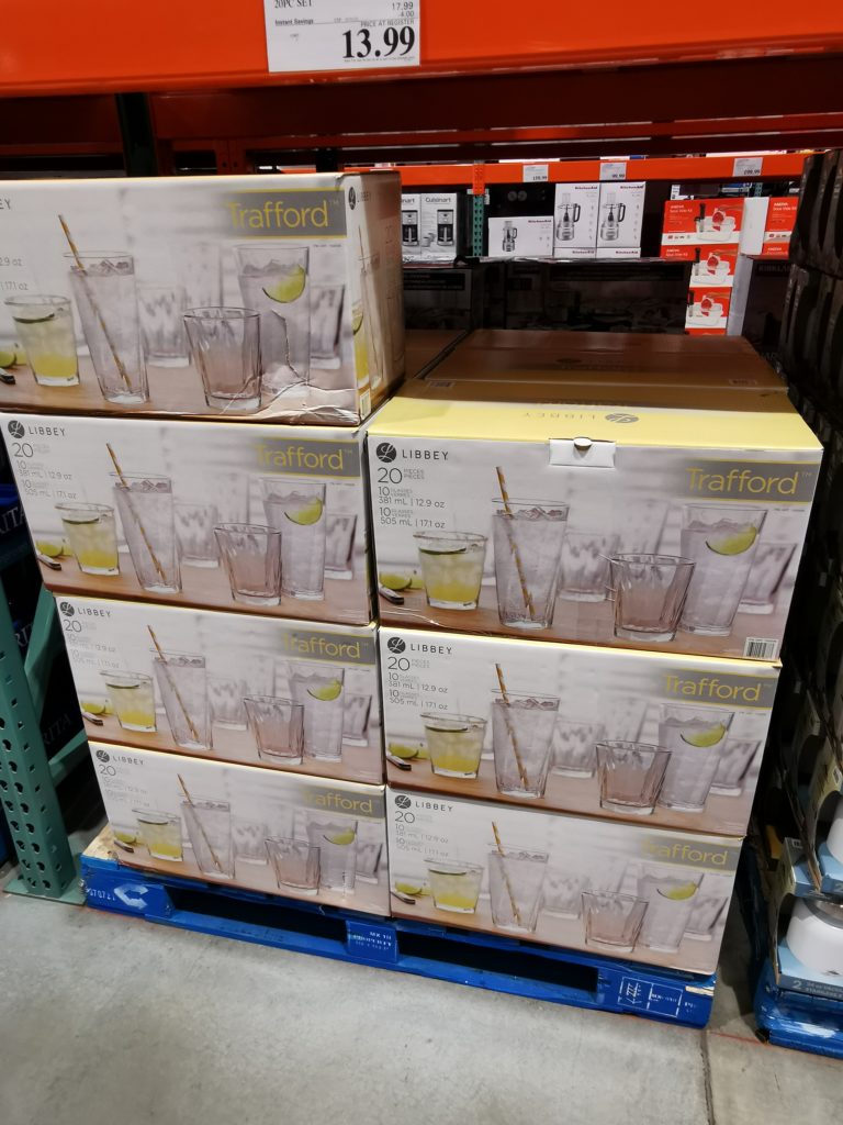 Costco1530208LibbeyGlassDrinkware20PCSetall CostcoChaser