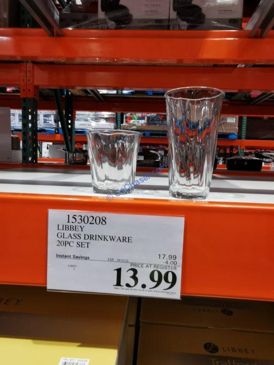 Costco1530208LibbeyGlassDrinkware20PCSettag CostcoChaser