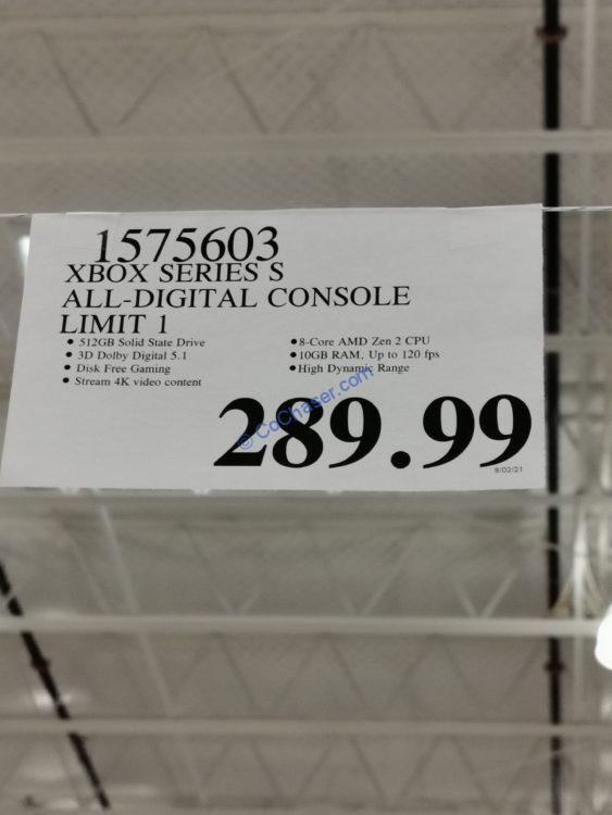 Costco1575603XBOXSeriesAllDigitalConsoletag CostcoChaser
