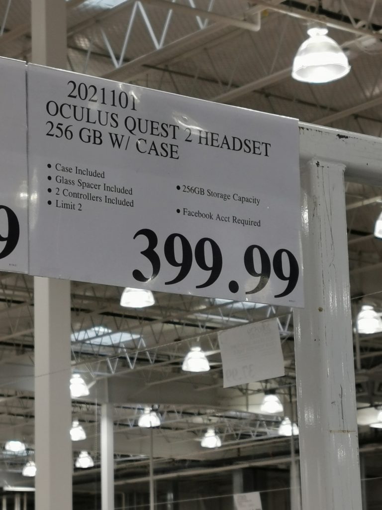 Costco2021101OculusQuest2AllInOneVRHeadsettag CostcoChaser