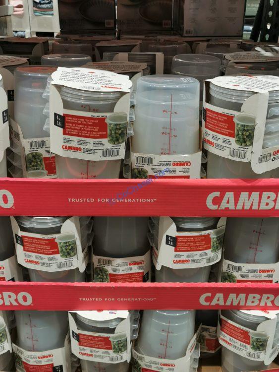 Costco748718CambroRound4QTFoodStorageContainerwithLidall