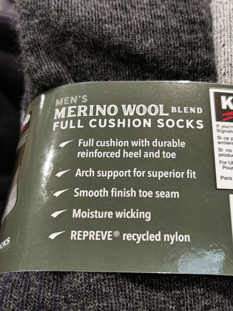 Costco7771320Kirkland SignatureMensWoolBlendSockspec CostcoChaser