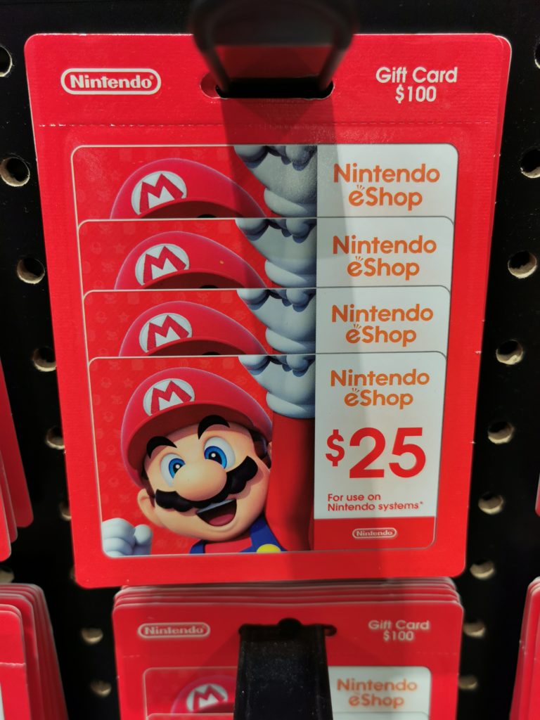100 Nintendo Gift Card 4 x 25 CostcoChaser