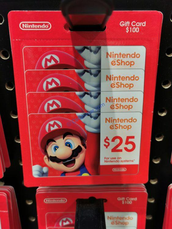 $100 Nintendo eShop Gift Card 4 x $25